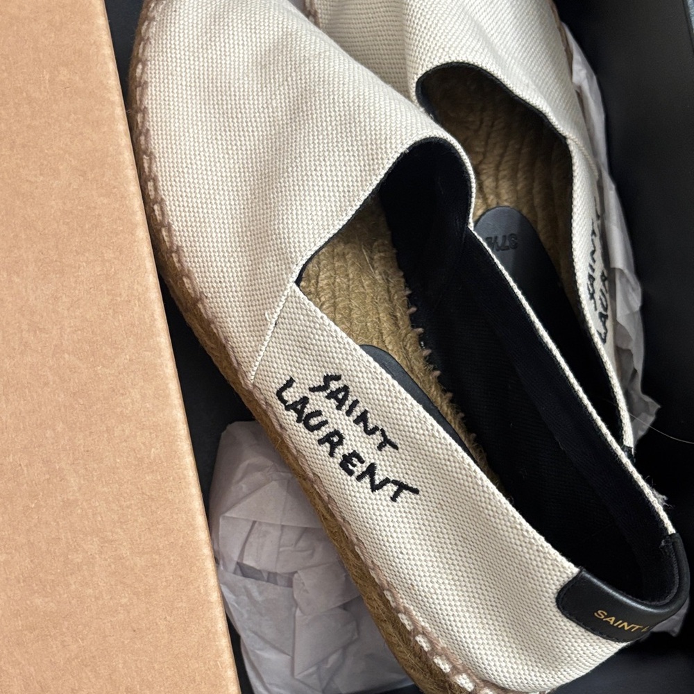 Saint Laurent Beige Espadrilles 37.5 - Picture 2 of 4